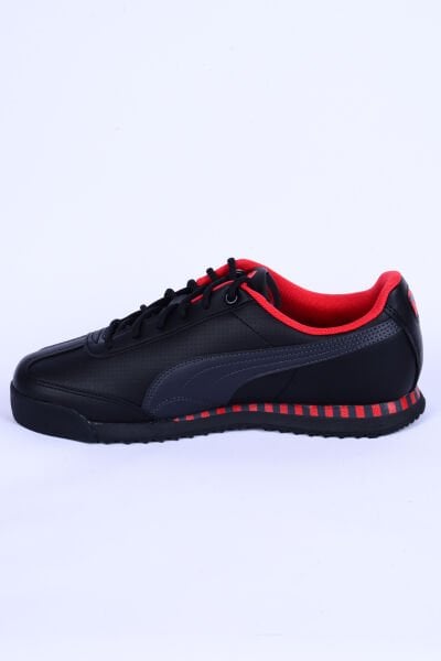Puma 308067-01 Ferrrari Roma Via Deri Rahat Taban Siyah-Kırmızı Günlük Erkek Spor Ayakkabı