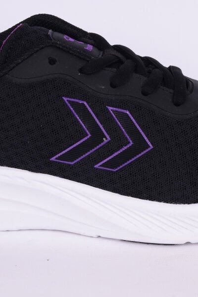 Hummel 900487-1037 Lia Fileli Şevron Detay Rahat Taban Esnek Faylon Taban Siyah-Mor Günlük Kadın Spor Ayakkabı
