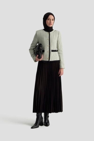 Armine 25KT630 Ekru Kadın Tüvit Ceketli Takım