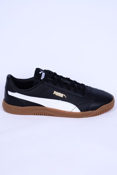 Puma 389406-05 Club 5v5 Deri Bağcıklı Rahat Taban Siyah-Beyaz Sneaker Günlük Erkek Spor Ayakkabı