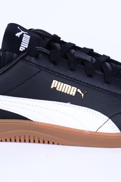 Puma 389406-05 Club 5v5 Deri Bağcıklı Rahat Taban Siyah-Beyaz Sneaker Günlük Erkek Spor Ayakkabı