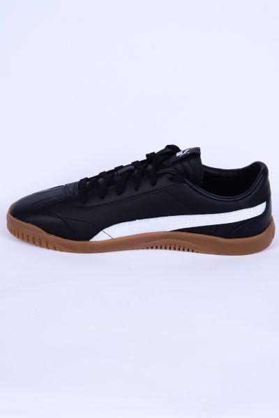 Puma 389406-05 Club 5v5 Deri Bağcıklı Rahat Taban Siyah-Beyaz Sneaker Günlük Erkek Spor Ayakkabı