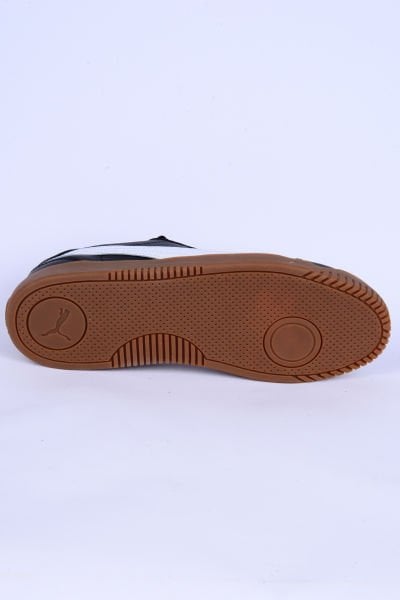 Puma 389406-05 Club 5v5 Deri Bağcıklı Rahat Taban Siyah-Beyaz Sneaker Günlük Erkek Spor Ayakkabı