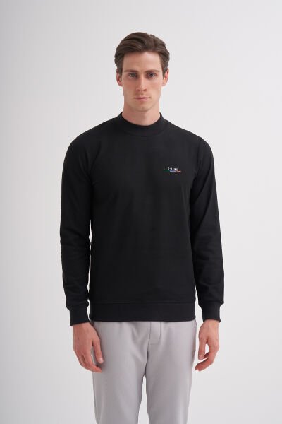 Cazador 24KCEEO05250 Siyah Erkek Bisiklet Yaka Relax Fit Polar Sweat