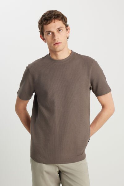 Wrangler W2510718801 Haki Erkek Regular Fit Bisiklet Yaka T-shirt
