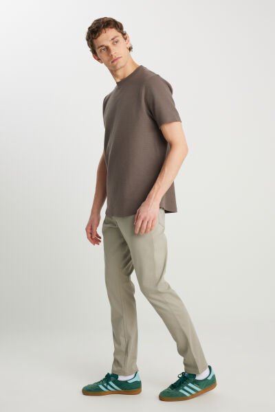 Wrangler W2510718801 Haki Erkek Regular Fit Bisiklet Yaka T-shirt