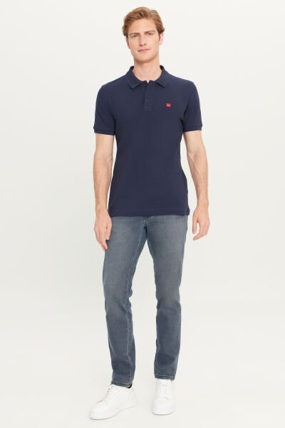 Wrangler MW7D5K4XX2T410 Lacivert Erkek Kırılmaz Polo Yaka T-shirt