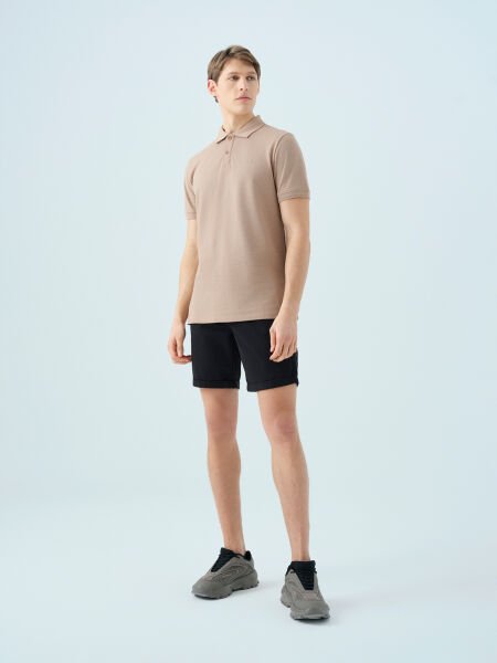 Loft 2035136 Bej Erkek %100 Pamuk Polo Yaka T-shirt