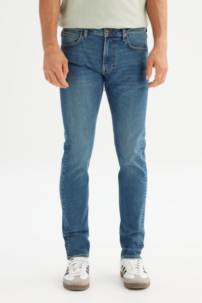Lee L70700024381 Mavi Erkek Dare Pamuklu Straight Fit Cepli Esnek Jean Denim Kot Pantolon