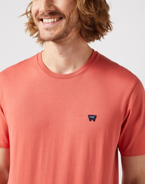 Wrangler W7NM20387733L Somon Erkek Regular Fit Bisiklet Yaka T-shirt