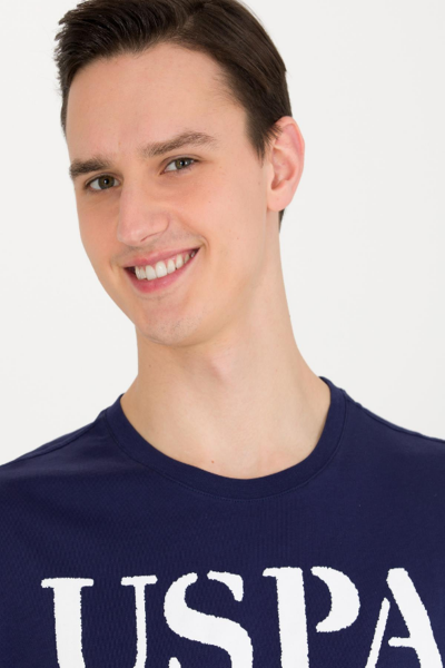 U.S Polo 1571124  Lacivert Baskılı Bisiklet Yaka Erkek T-shirt