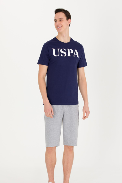 U.S Polo 1571124  Lacivert Baskılı Bisiklet Yaka Erkek T-shirt