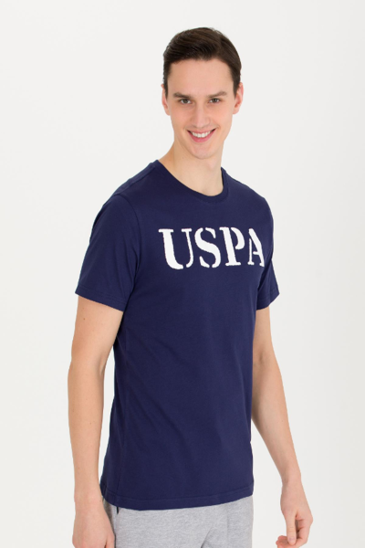 U.S Polo 1571124  Lacivert Baskılı Bisiklet Yaka Erkek T-shirt