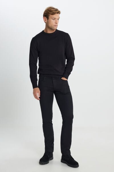 Altınyıldız ACE492510013 Siyah Erkek Bisiklet Yaka Triko Kazak