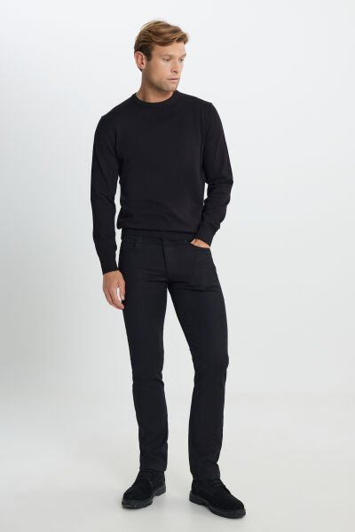 Altınyıldız ACE492510013 Siyah Erkek Bisiklet Yaka Triko Kazak