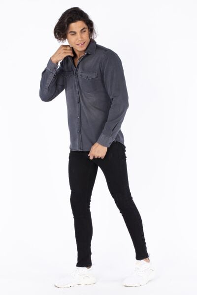 Barrels And Oil 867-20Y04015.91 Kadın Siyah Yıpratmalı Jean Pantolon