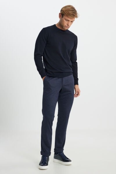 Altınyıldız ACE492510013 Lacivert Erkek Bisiklet Yaka Triko Kazak