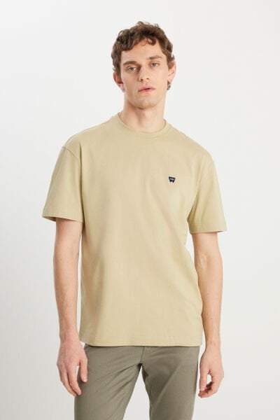 Wrangler MW7NM203877303 Yeşil  Erkek Regular Fit Bisiklet Yaka T-shirt