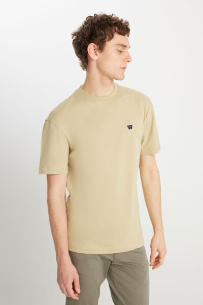 Wrangler MW7NM203877303 Yeşil  Erkek Regular Fit Bisiklet Yaka T-shirt