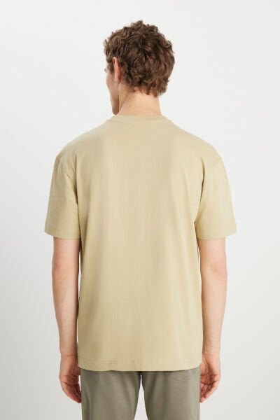 Wrangler MW7NM203877303 Yeşil  Erkek Regular Fit Bisiklet Yaka T-shirt