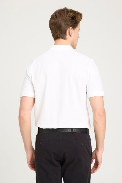 Wrangler W7D5K4XX2T989 Beyaz Erkek Regular Fit Normal Kesim Polo Yaka Wrangler Logolu %100 Pamuk Tşört