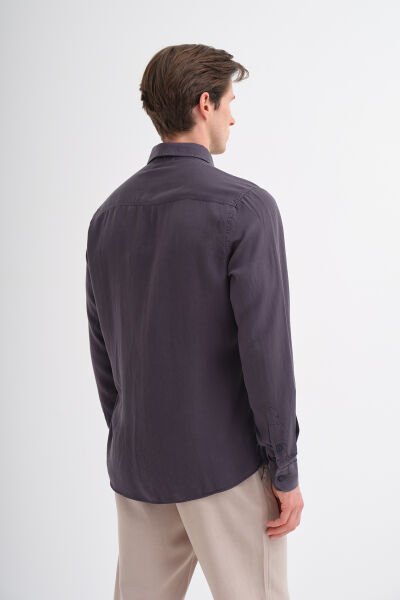 Cazador 25YCEED02061 Antrasit Erkek Uzun Kol Regular Fit Gömlek