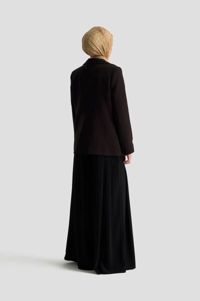 Armine 25KT520 Siyah Kadın Astarlı Blazer Ceket