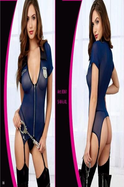 For Dreams 8361 Kadın Lacivert Fantezi Gecelik