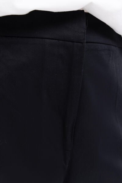 Allday B77126A9 Siyah Kadın Beli Lastikli Havuç Pantolon