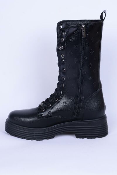 Pierre Cardin 52402 Siyah Desenli Fermuarlı Kadın Bot