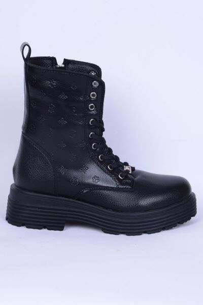 Pierre Cardin 52403 Siyah Desenli Kadın Bot