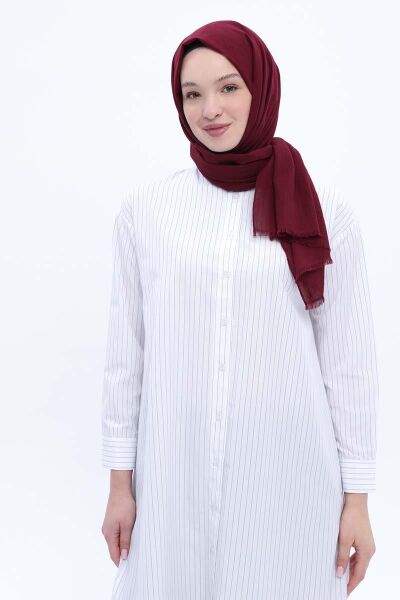 Allday 24DS51253AL0 Beyaz Kadın Pamuklu Çizgili Poplin Gömlek Tunik