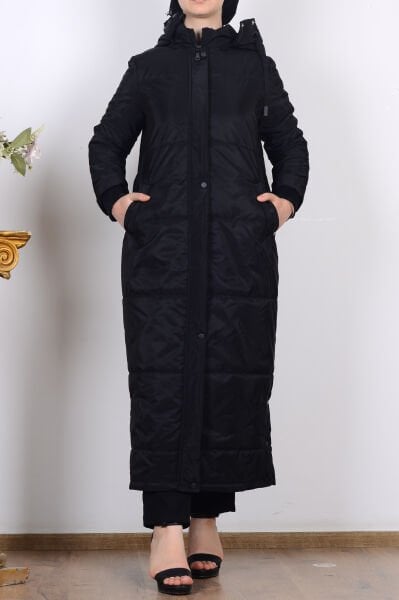 Armine 24KT740 Siyah Kadın Kapitone Mont