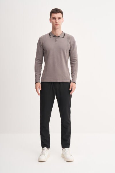 Cazador 33035 Koyu Gri Erkek Polo Yaka Triko Kazak