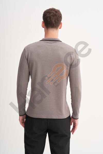Cazador 33035 Koyu Gri Erkek Polo Yaka Triko Kazak