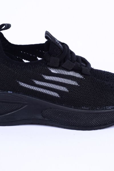Walkway Ravello Fileli Rahat Taban Siyah Günlük Unisex Çocuk Spor Ayakkabı