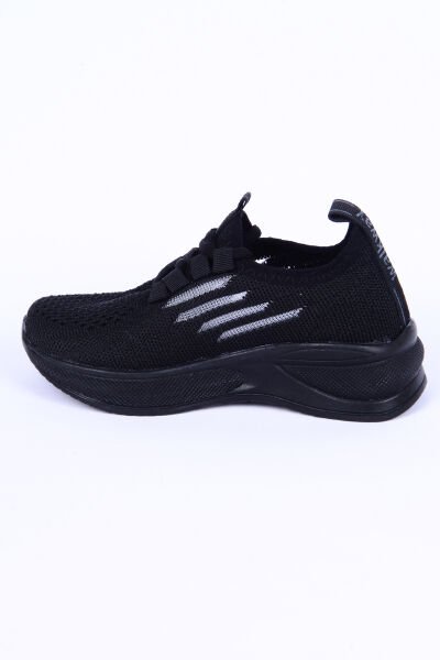 Walkway Ravello Fileli Rahat Taban Siyah Günlük Unisex Çocuk Spor Ayakkabı