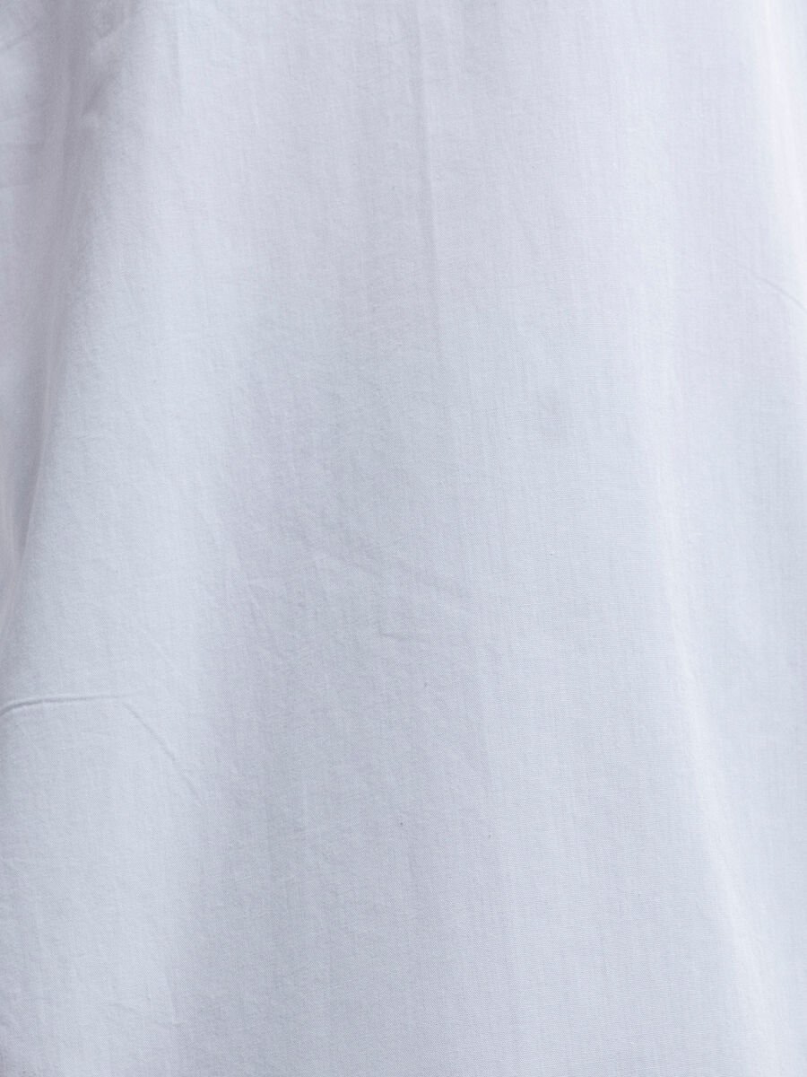 Loft LF2036553 Beyaz Kadın Regular Fit Normal Yaka Önü Düğmeli Normal Kesim %100 Pamuk Uzun Kol Gömlek