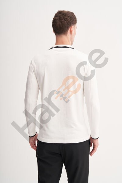 Cazador 33035 Ekru Erkek Polo Yaka Triko Kazak