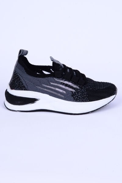 Walkway Ravello Fileli Rahat Taban Siyah-Füme Günlük Erkek Çocuk Spor Ayakkabı