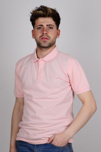 Lee L211810611 Pembe Polo Yaka Erkek T-shirt