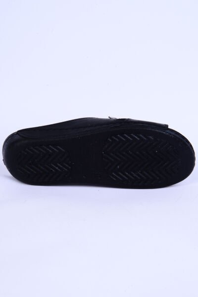 Ayakmod 08-086 Deri Rahat Taban Jelli Siyah Günlük Kadın Terlik