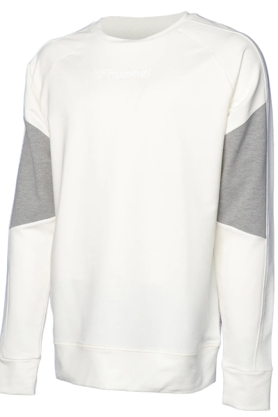 Hummel 921658-9003 Ekru Hummel Baskılı Bisiklet Yaka Erkek Sweat