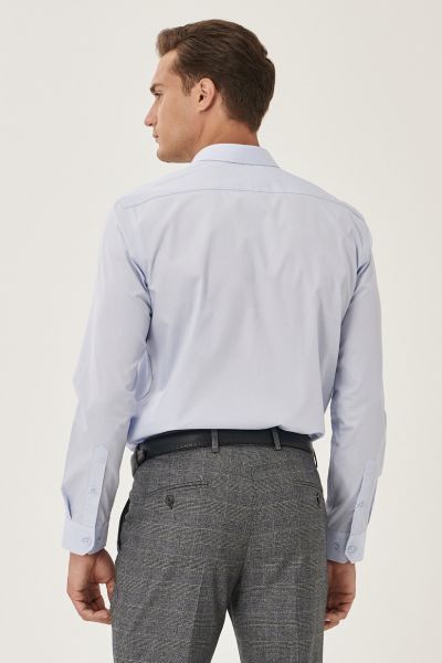Altınyıldız 4A2000000001 PAR NM Tailored Açık Mavi Erkek Silim Fit Gömlek