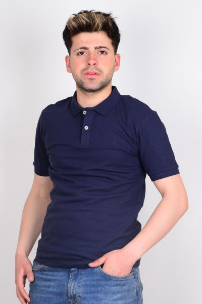 Lee L211810410 Lacivert Polo Yaka Erkek T-shirt