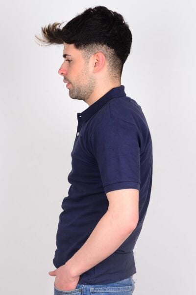 Lee L211810410 Lacivert Polo Yaka Erkek T-shirt