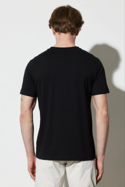 Wrangler W231257001 Siyah Wrangler Baskılı Bisiklet Yaka Erkek T-Shirt