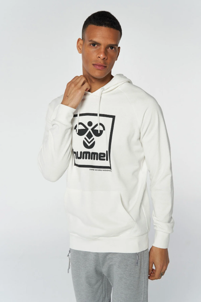 Hummel 921556-9003 Ekru Baskılı Kapüşonlu Erkek Sweat