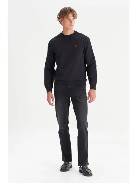 Wrangler W2520255001 Siyah Erkek Bisiklet Yaka Regular Fit Sweatshirt