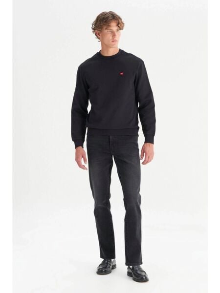 Wrangler W2520255001 Siyah Erkek Bisiklet Yaka Regular Fit Sweatshirt